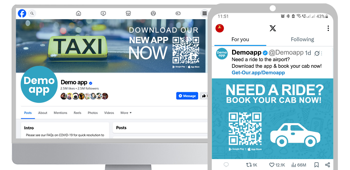 Get-Our.App QR SourceTrack ID Social